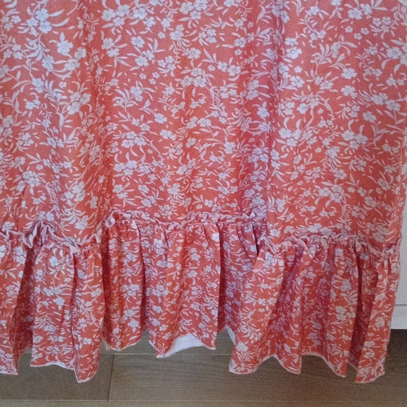 SHEIN Women's Short Sleeve Floral Print Ruffled Hem Dress New - Picture 5 of 12